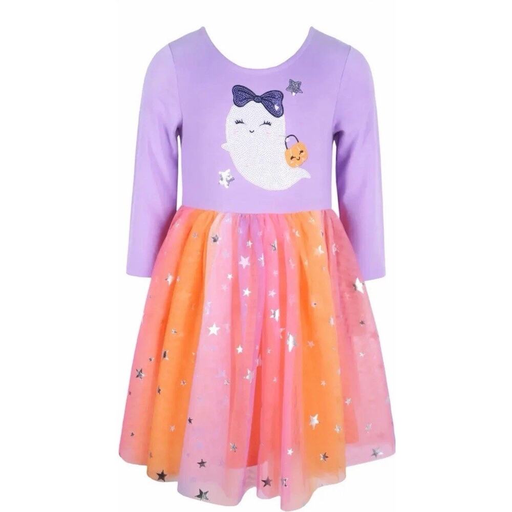 Zunie Girls Halloween Ghost Sequin Tutu Dress Sz 3 NWT